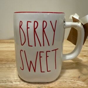 Rae Dunn Berry Sweet Mug in White and Red